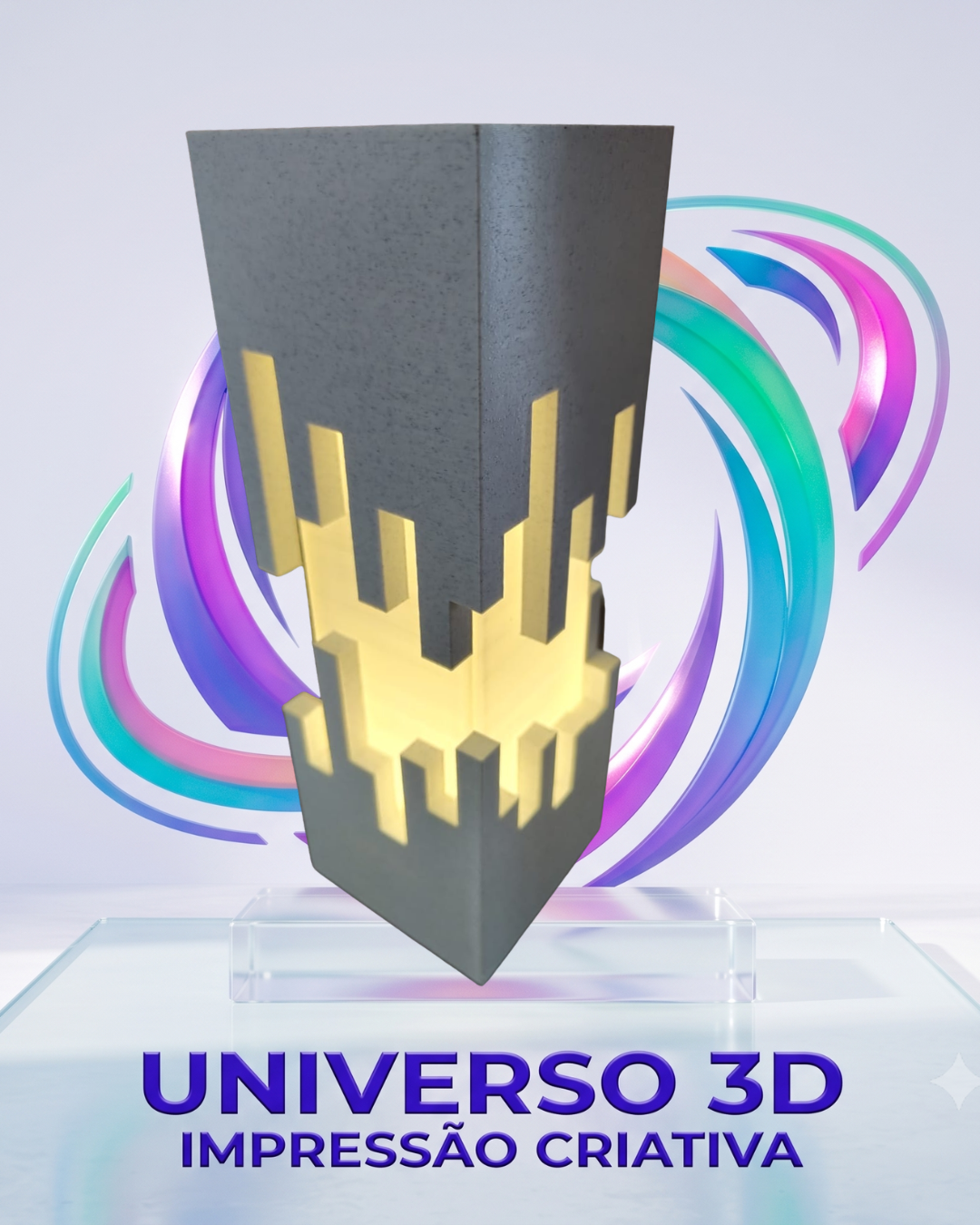 Luminária estilo Minecraft