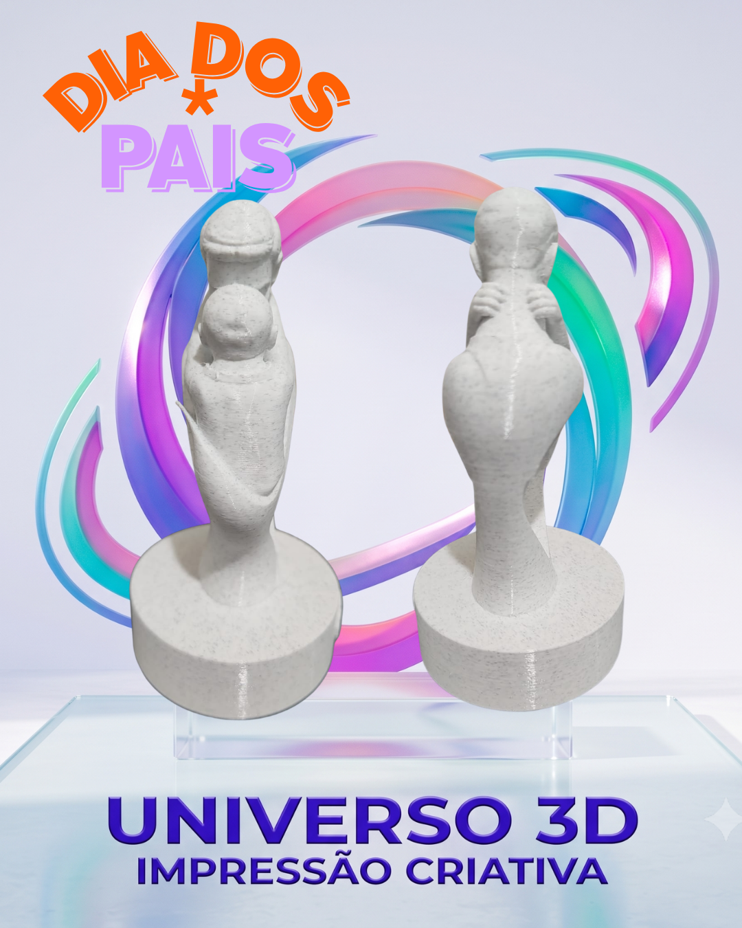 Escultura pai e filho